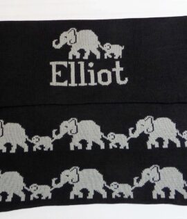 ELEPHANT BLANKET WITH NAME
