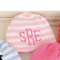 STRIPE HATS WITH NAME OR MONOGRAM