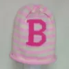 STRIPED ROLL HATS WITH LETTER
