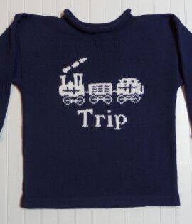 TRAIN SWEATER WITH NAME