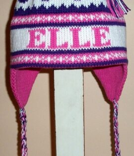 POLKA DOT EARFLAP HATS WITH POMPOM