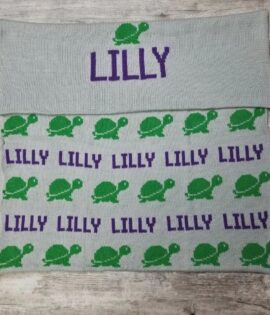 NAME WITH TURTLE BLANKET