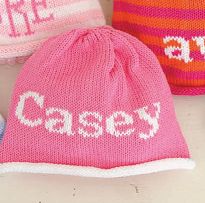 SOLID HAT WITH ROLL BRIM AND NAME OR MONOGRAM