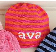 STRIPE HATS WITH NAME OR MONOGRAM